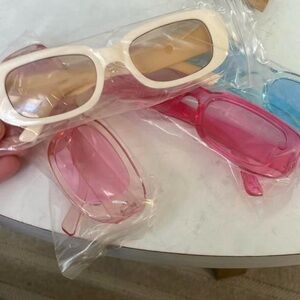 NWT lot of retro square sunglasses bundle. 90s Y2K skinny sunglasses.
